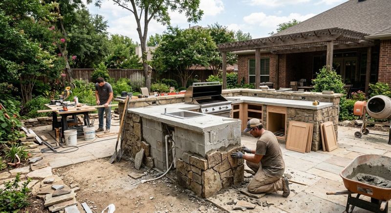 Outdoor Kitchen Installation in Pearland, TX